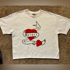 Tattoo size large woman Crop style Graphic whiteT Gently used condition No flaws